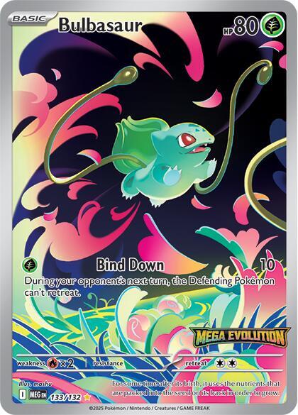Bulbasaur 133/132 (Mega Evolution Stamped)