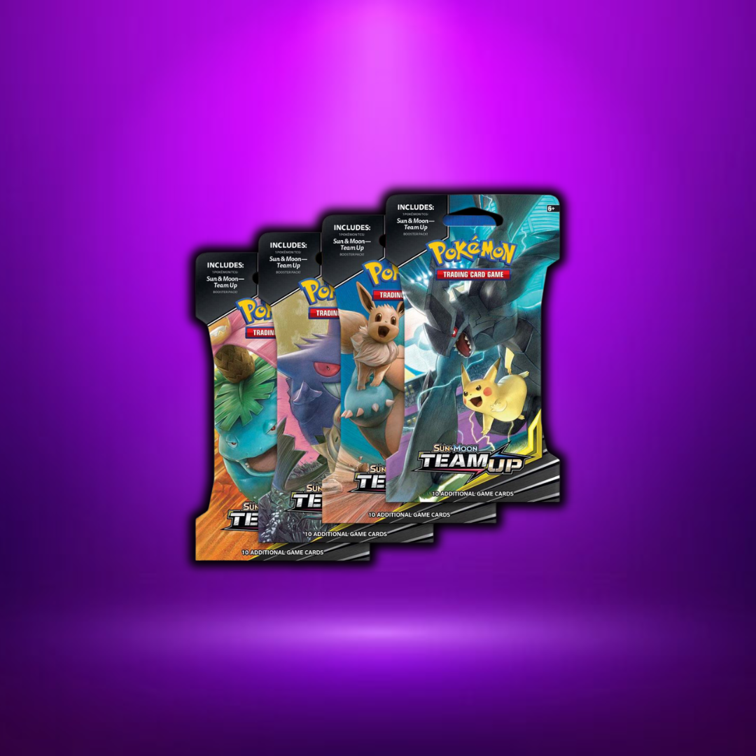 Sun & Moon: Team Up Sleeved Booster Pack Art Bundle (set of 4)