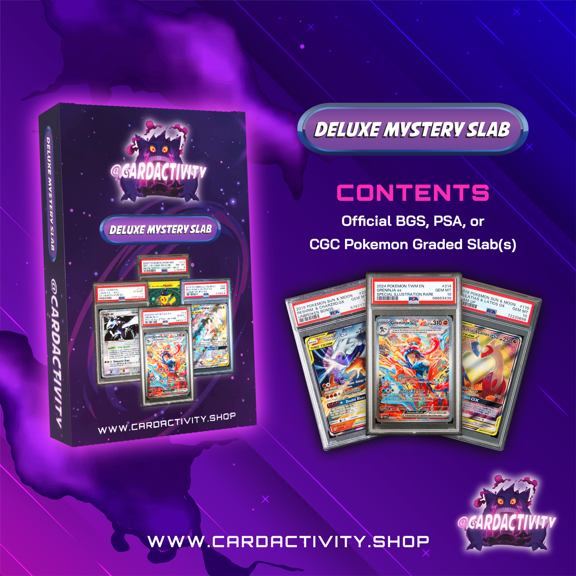 square pokemon cards Deluxe Mystery Slab – CardActivity